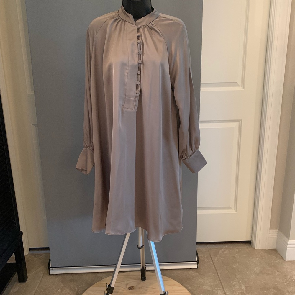 NWT H&M Taupe Satin Dress